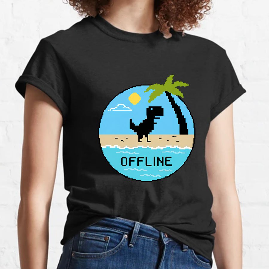 Dinosaur Offline Nerdy T-Shirt