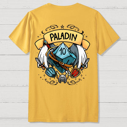 Paladin Dice Front And Back Printing Geek T-Shirt
