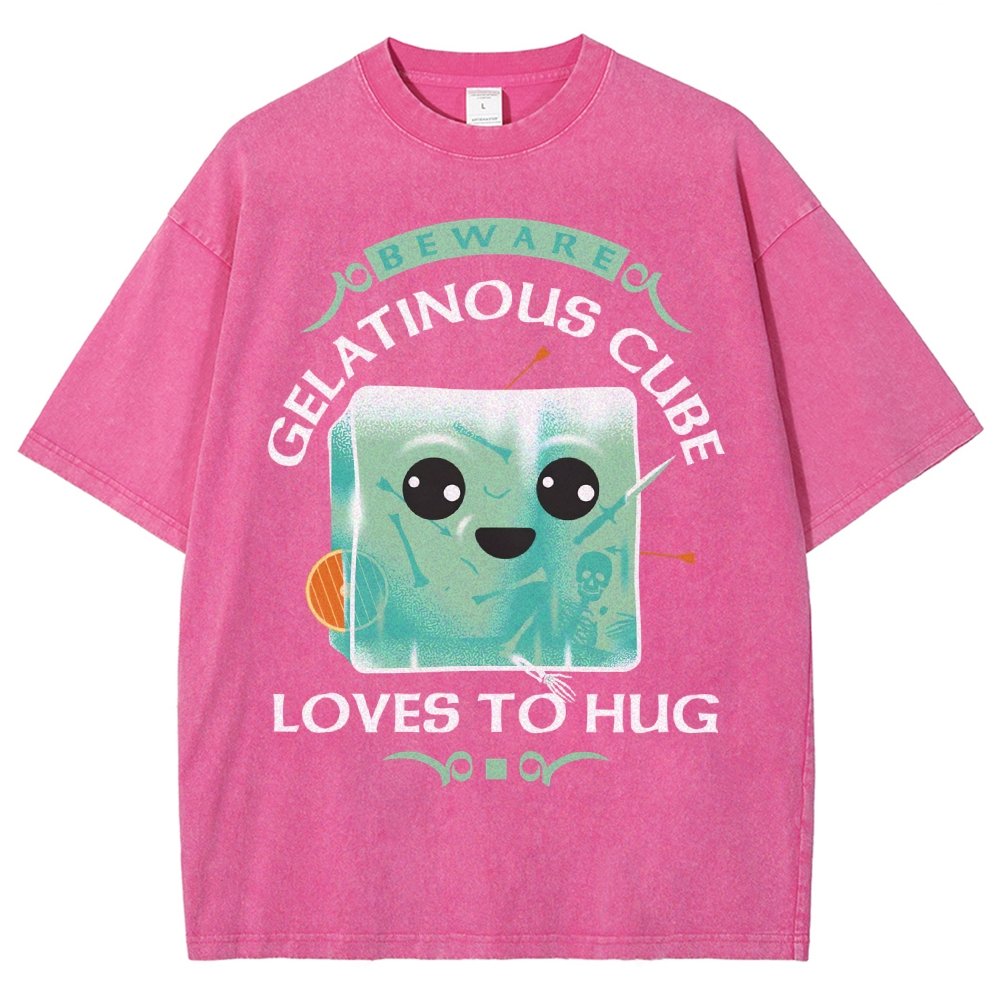 Gelatinous Cube Loves To Hug Vintage Distressed T-shirt