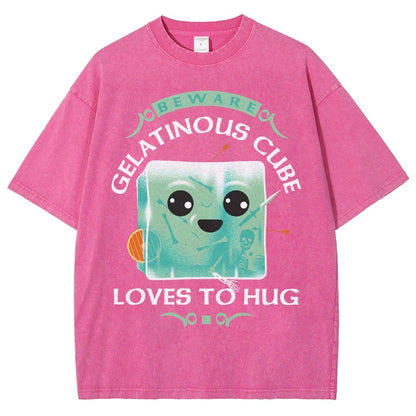 Gelatinous Cube Loves To Hug Vintage Distressed T-shirt