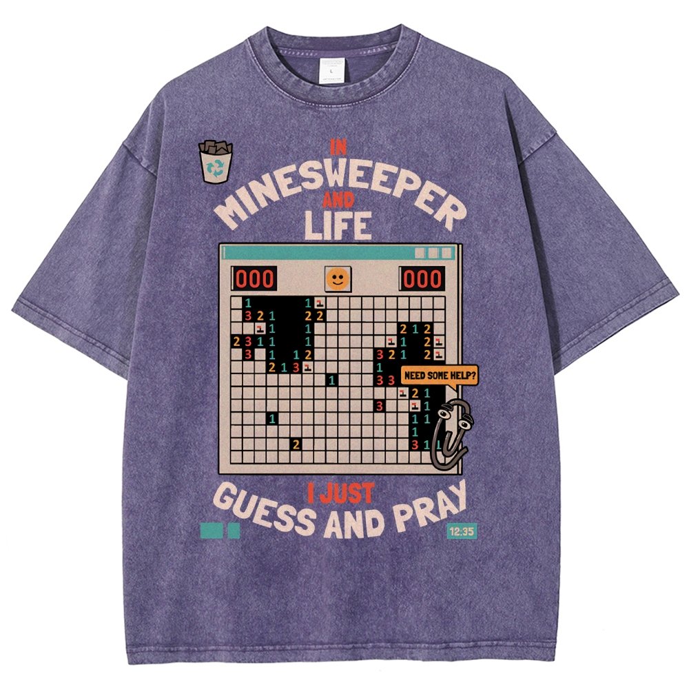 The Minesweeper Philosophy Vintage Distressed T-shirt