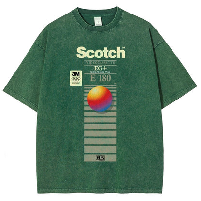 VHS Scotch E180 Vintage Distressed T-shirt