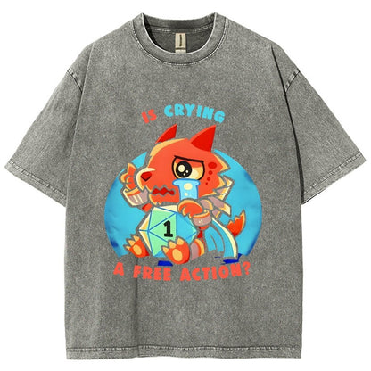 Dragon crying is a free action Vintage Distressed T-shirt