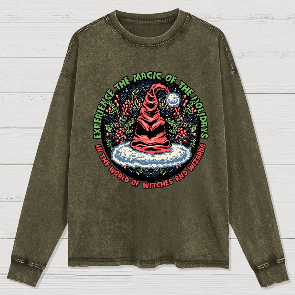 Magic of the Holidays Washed Long Sleeve Tee