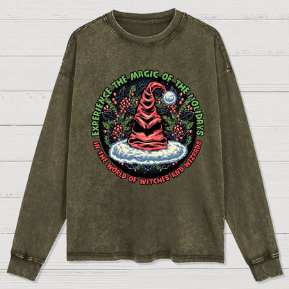 Magic of the Holidays Washed Long Sleeve Tee
