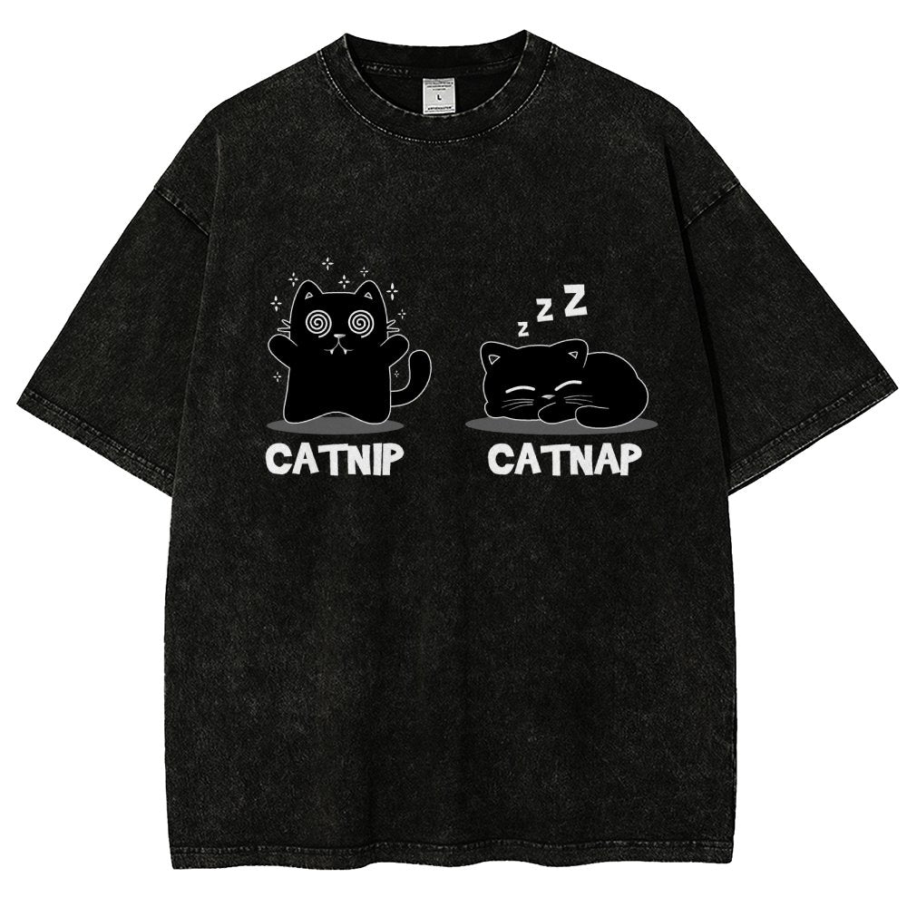 Catnip Catnap Vintage Distressed T-shirt