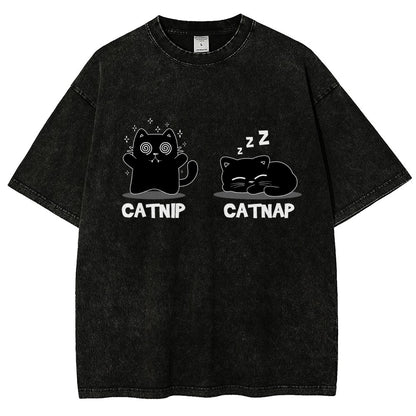 Catnip Catnap Vintage Distressed T-shirt