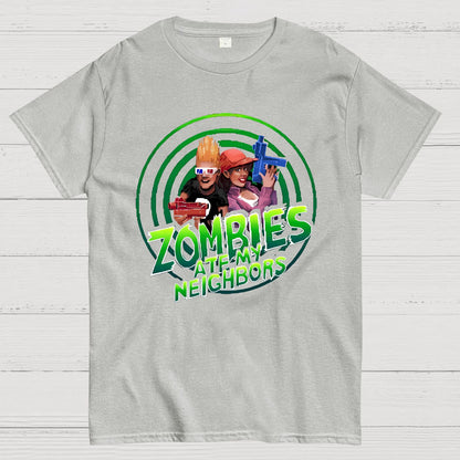 Zombie Are Me Neighbors Hunters Nerdy T-Shirt