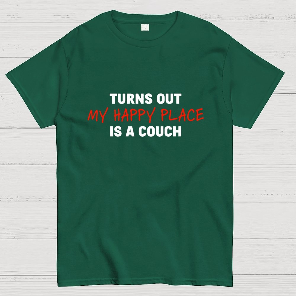 My Happy Place Is A Couch Geek T-Shirt