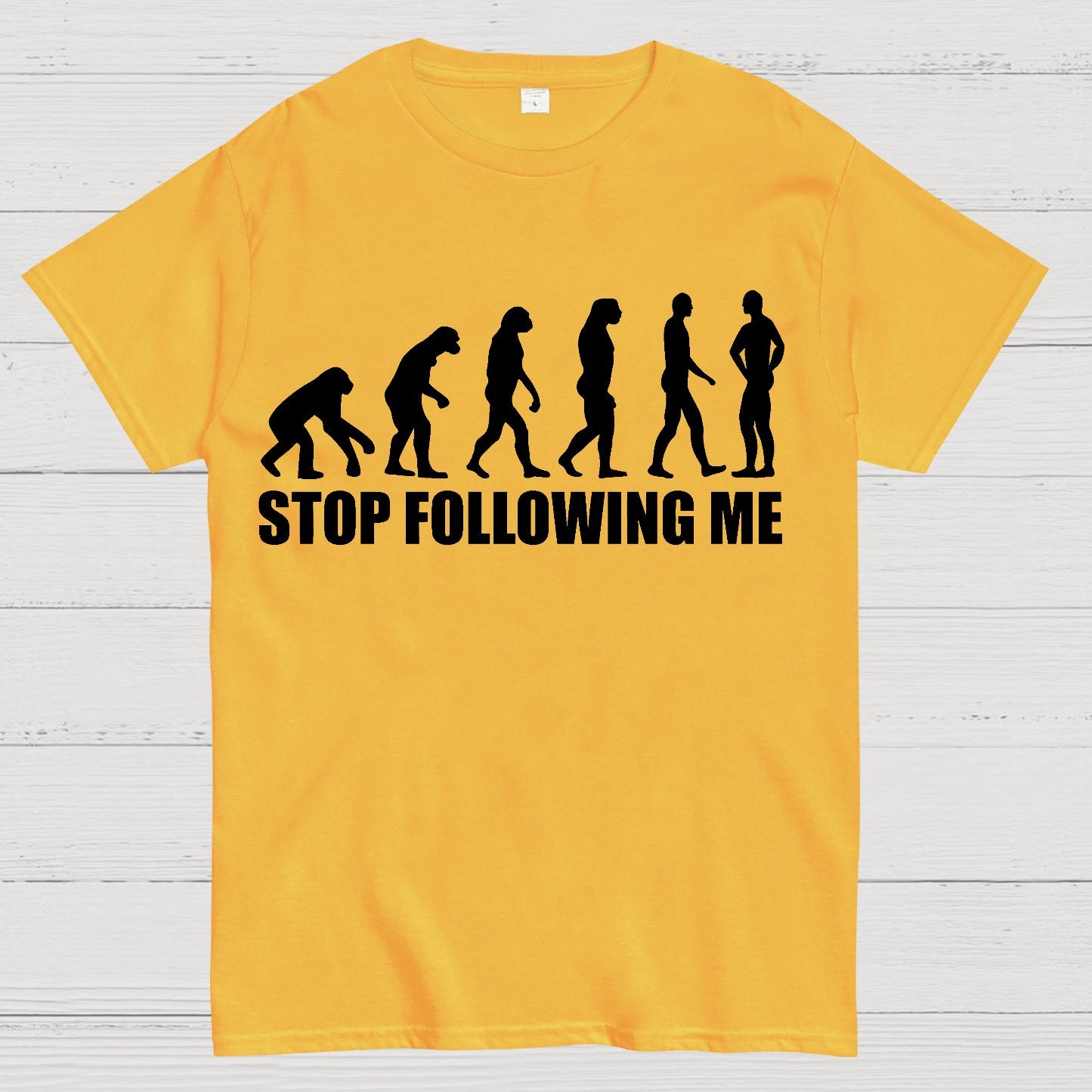 Stop Following Me Evolution Funny Geek T-Shirt