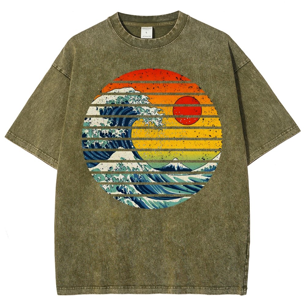 Freak Wave Vintage Distressed T-shirt
