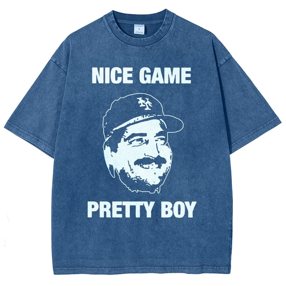 NICE GAME PRETTY BOY  Vintage Distressed T-shirt