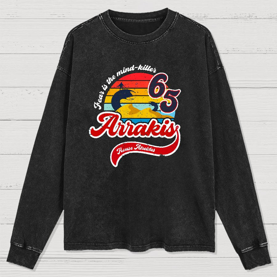 Fear Is The Mind Killer Nerdy Washed Long Sleeve Tee