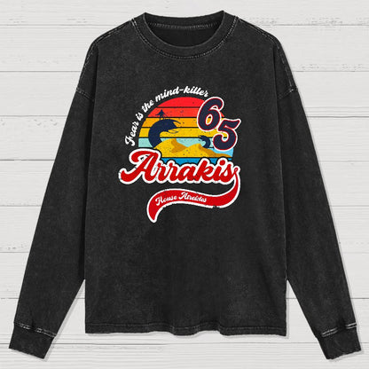 Fear Is The Mind Killer Nerdy Washed Long Sleeve Tee
