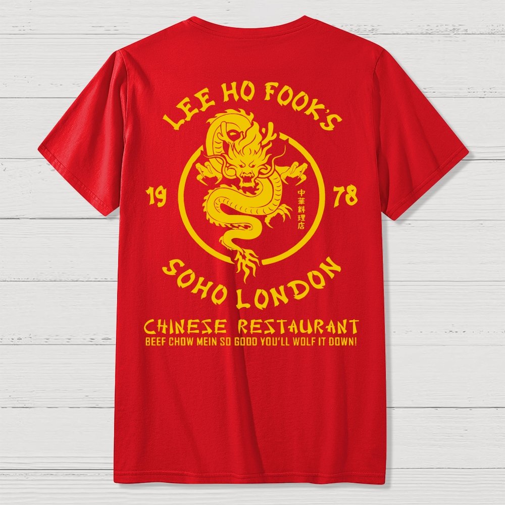 Lee Ho Fooks Chinese Restaurant Back Printing Geek T-Shirt