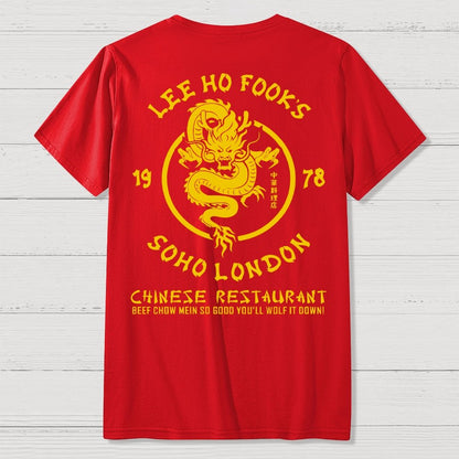 Lee Ho Fooks Chinese Restaurant Back Printing Geek T-Shirt