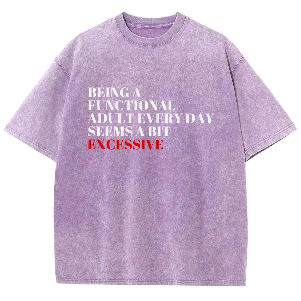 Functional Adult Vintage Distressed T-shirt
