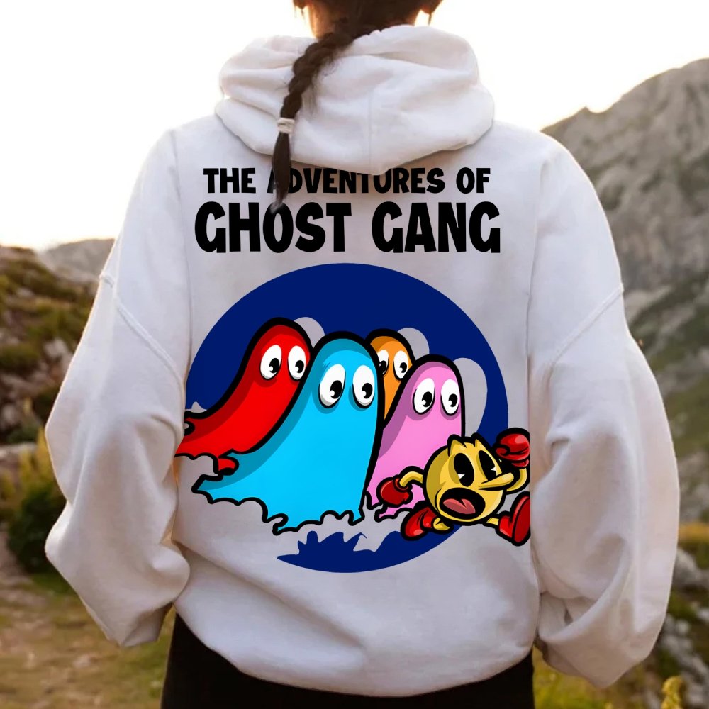 The Adventures Of Ghost Gang Printed Back Cotton Hoodie