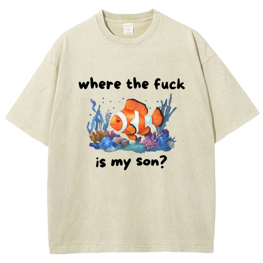 Where The F*ck Is My Son Vintage Distressed T-shirt