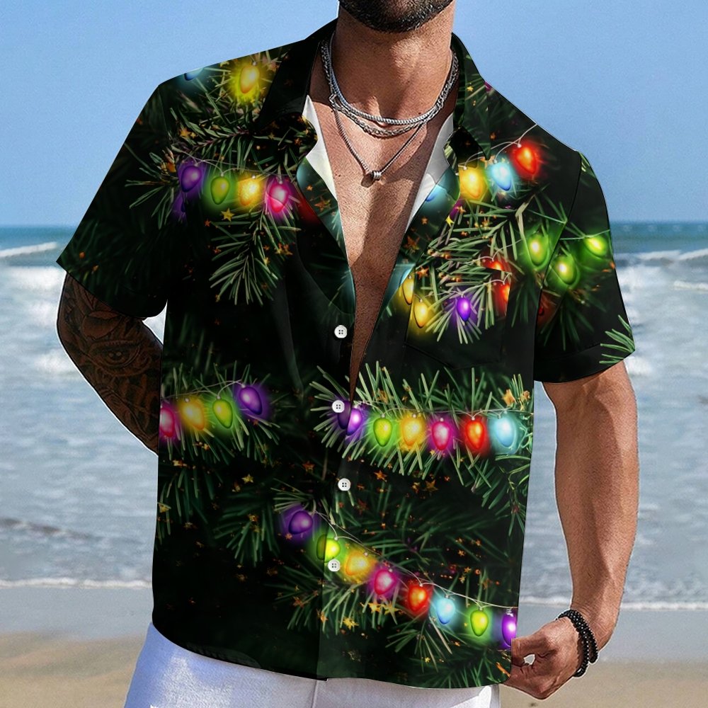 Christmas Art Decorative Light Print Geek Shirt