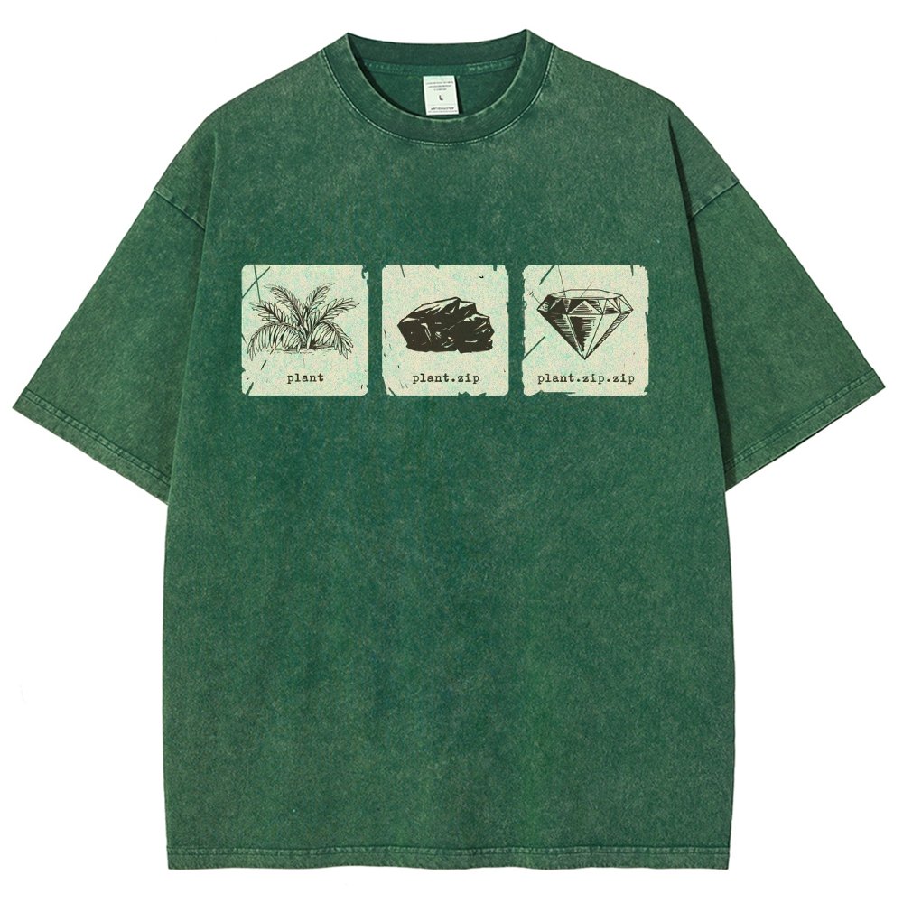 Internet Funny Plant.zip.zip Vintage Distressed T-shirt