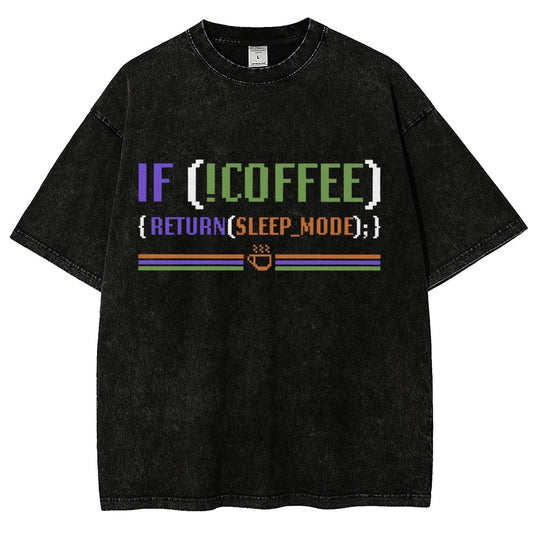 Coder Without Coffee Vintage Distressed T-shirt