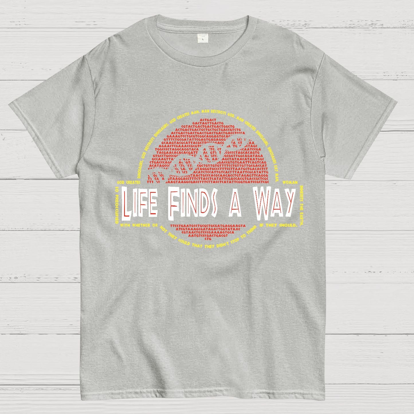Dino DNA Typography Nerdy T-Shirt
