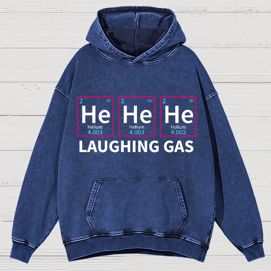 Laughing Gas Periodic Table of Elements Vintage Distressed Hoodie