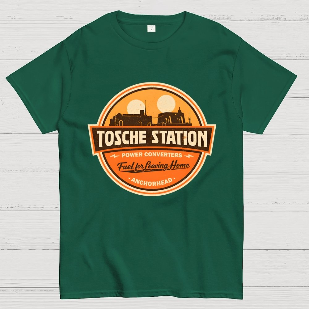 Retro SciFi Fuel Station Badge Geek T-Shirt
