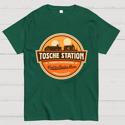 Retro SciFi Fuel Station Badge Geek T-Shirt