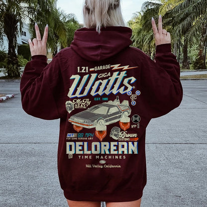 Gigawatts Garage Remix Printed Back Unisex Cotton Hoodie