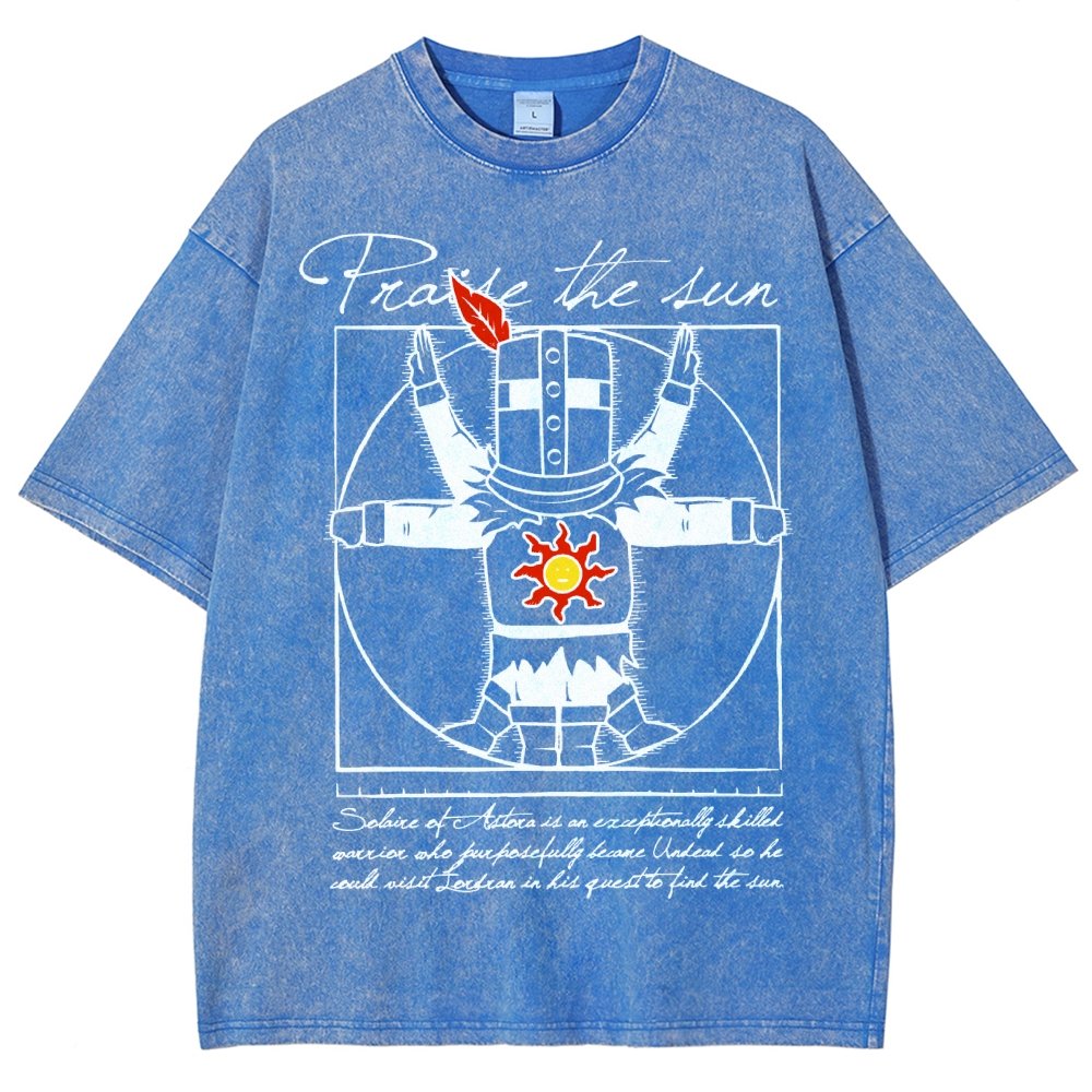 Vitruvian Praise Vintage Distressed T-shirt