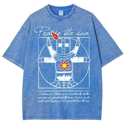 Vitruvian Praise Vintage Distressed T-shirt