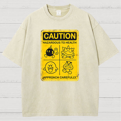 Caution Hazardous To Health Vintage Distressed T-shirt