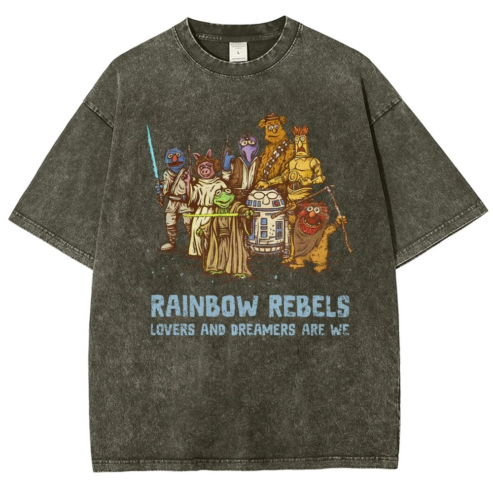 Rainbow Rebels Vintage Distressed T-shirt