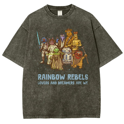 Rainbow Rebels Vintage Distressed T-shirt