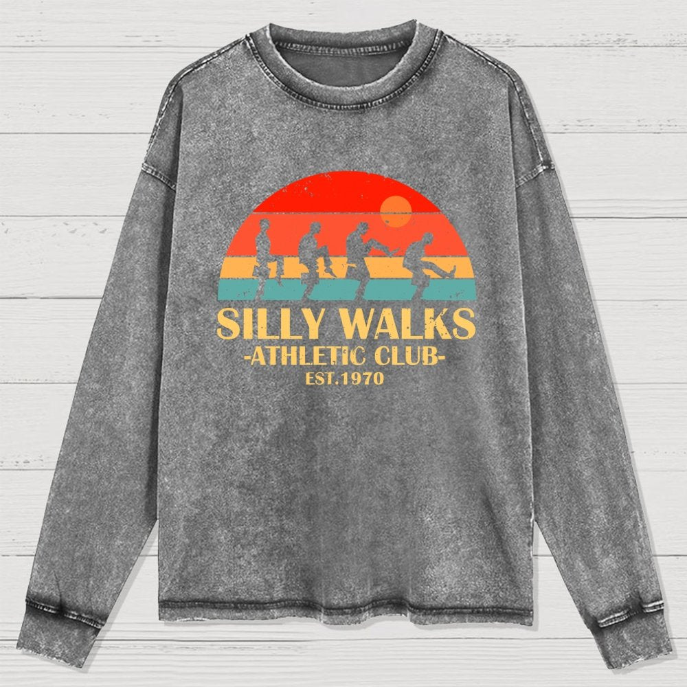 Silly Walks - Athletic Club Washed Long Sleeve Tee
