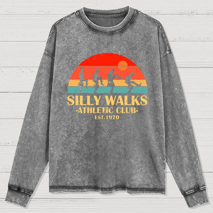Silly Walks - Athletic Club Washed Long Sleeve Tee