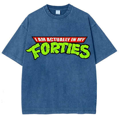 I Am Actually In My Forties Vintage Distressed T-shirt