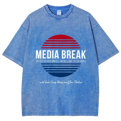 Media Break Vintage Distressed T-shirt