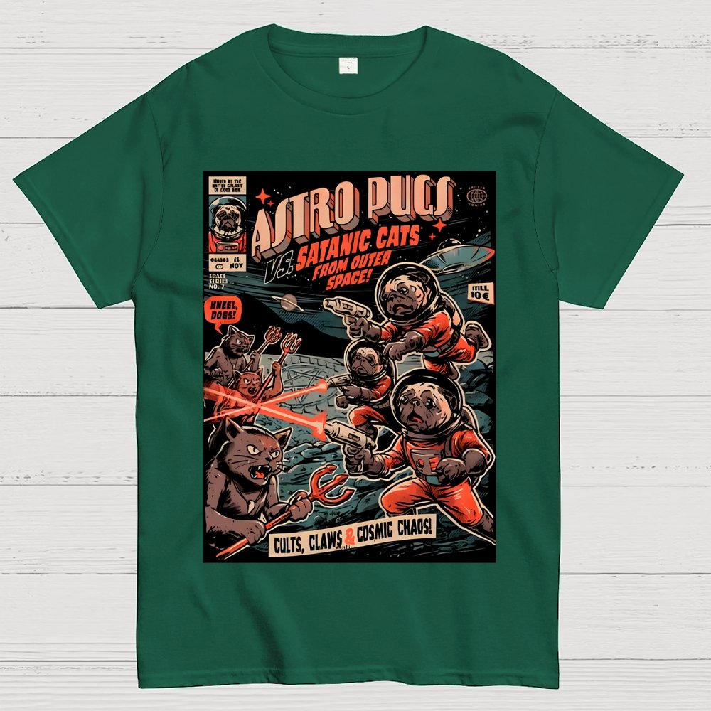Astro Pugs Geek T-Shirt