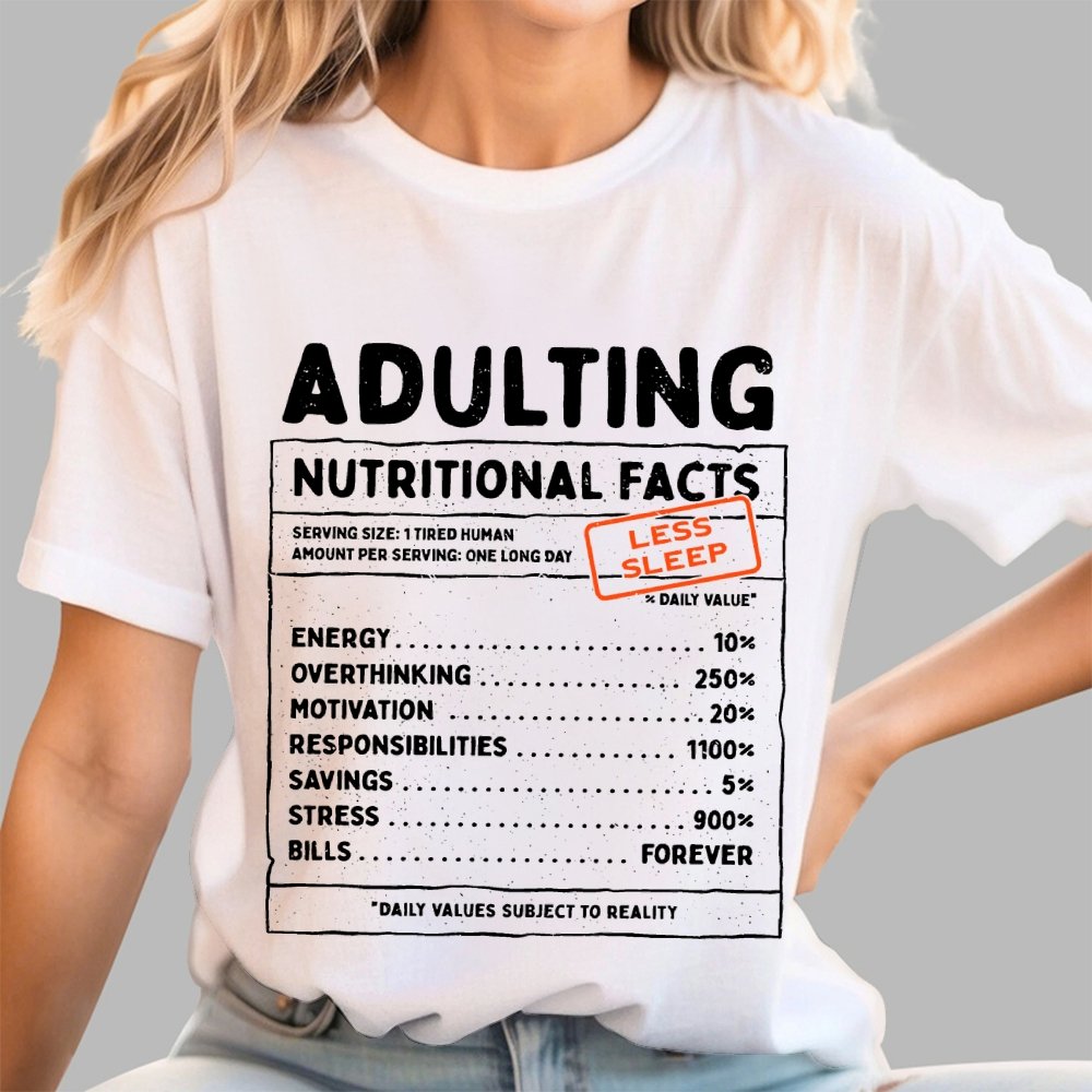 Adulting Facts Geek T-Shirt