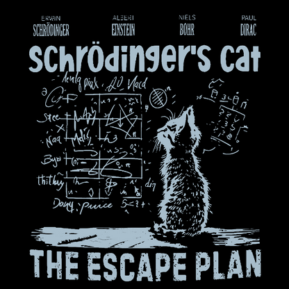 Schrodinger's Cat Escape Plan Interesting Physics Science Vintage Distressed Washed Tank