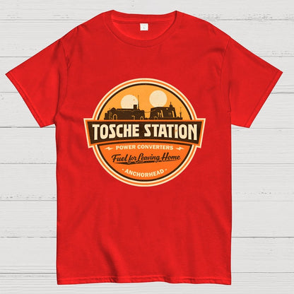 Retro SciFi Fuel Station Badge Geek T-Shirt