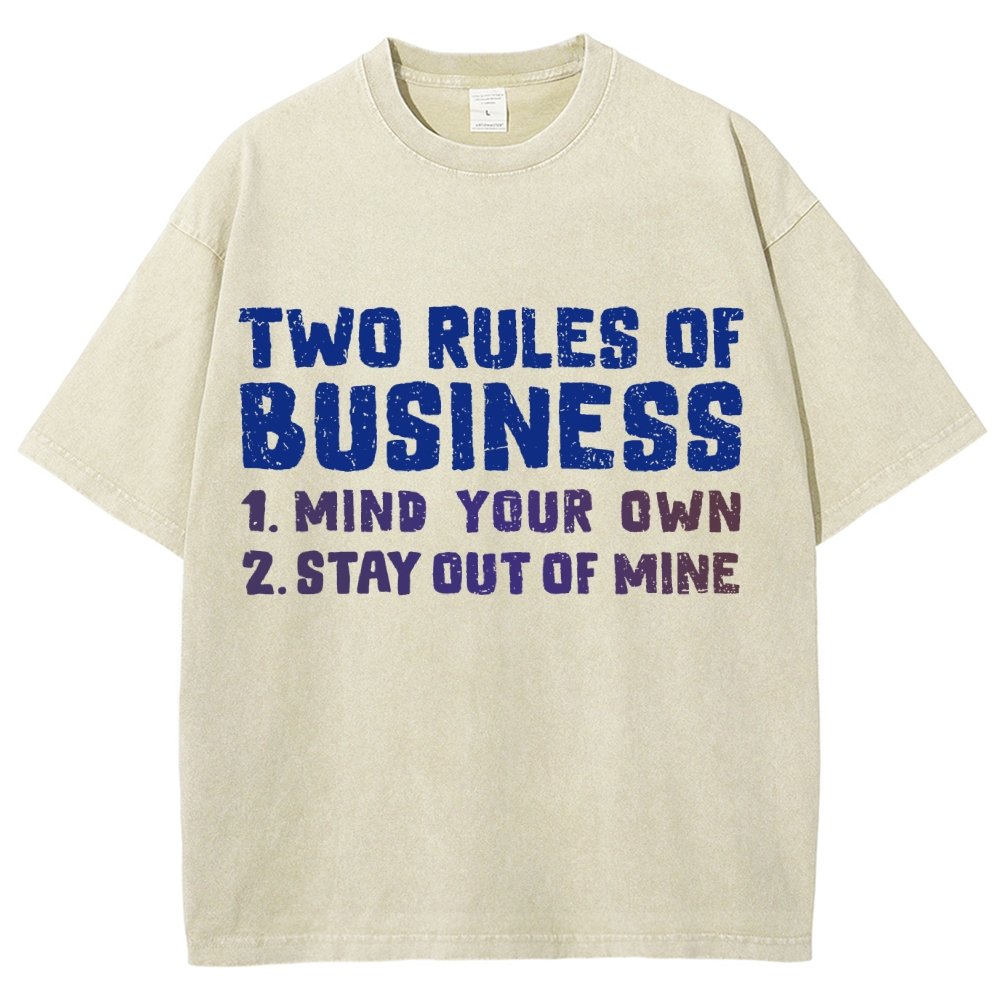Two Rules of Business Vintage Distressed T-shirt