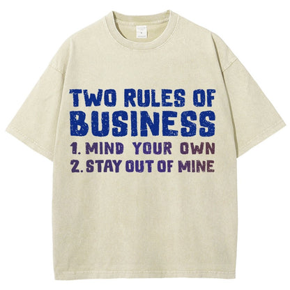 Two Rules of Business Vintage Distressed T-shirt
