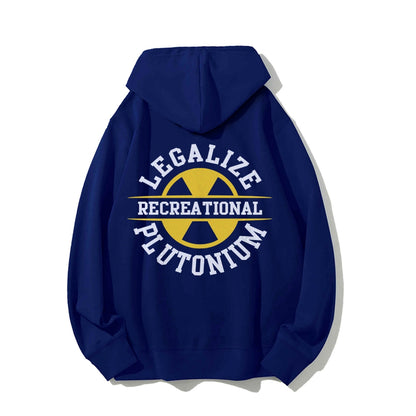Legalize plutonium recreational Printed Back Unisex Cotton Hoodie