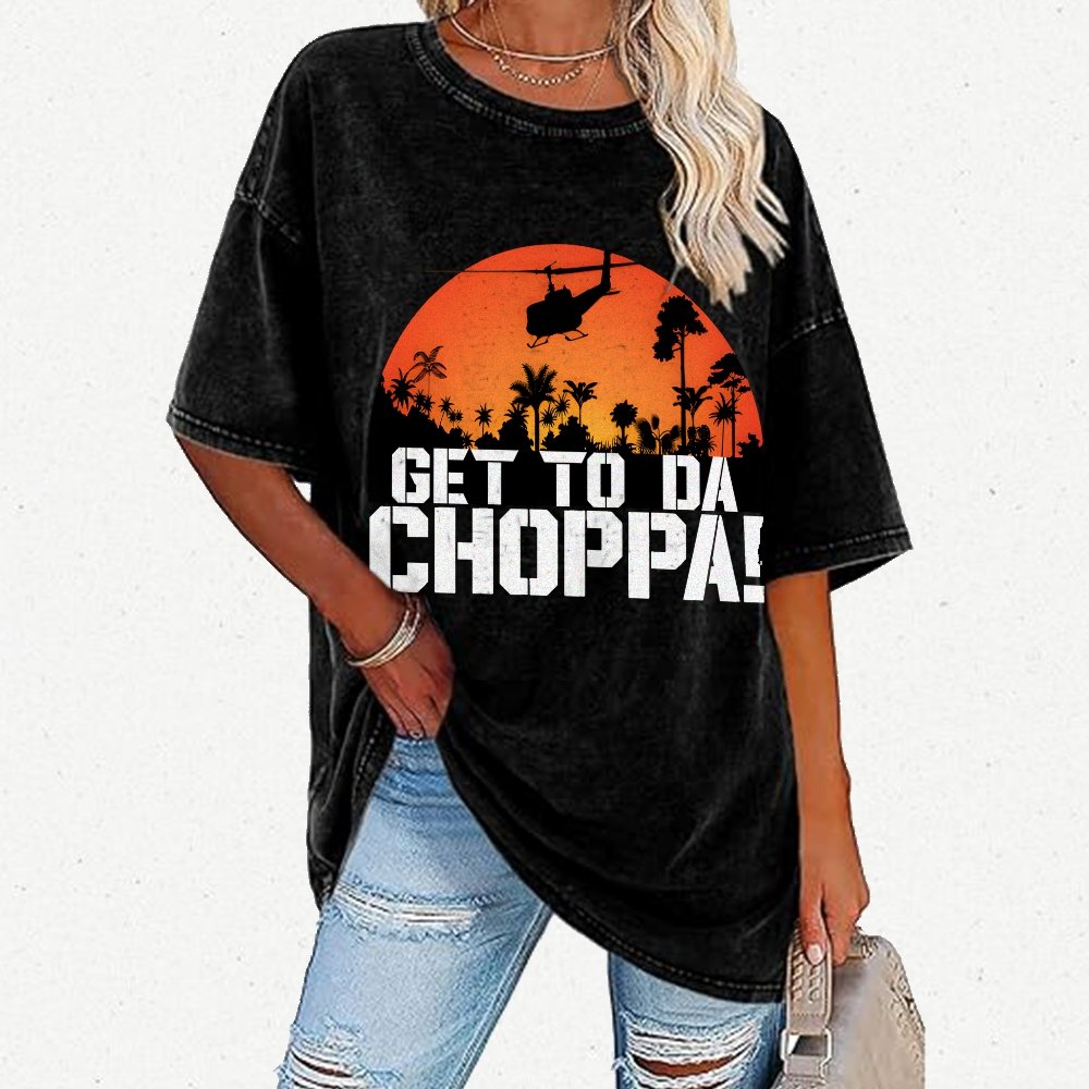 Get To The Chopper Vintage Distressed T-shirt