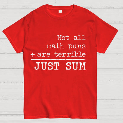 Not All Math Puns Are Terrible Just Sum Geeky T-Shirt