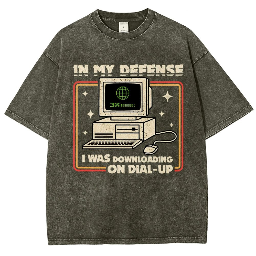 Defense Protocol Dial-Up Vintage Distressed T-shirt
